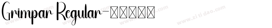 Grimpar Regular字体转换